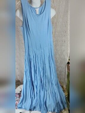 Vasna Desire Sky Blue Sleeveless Maxi Dress